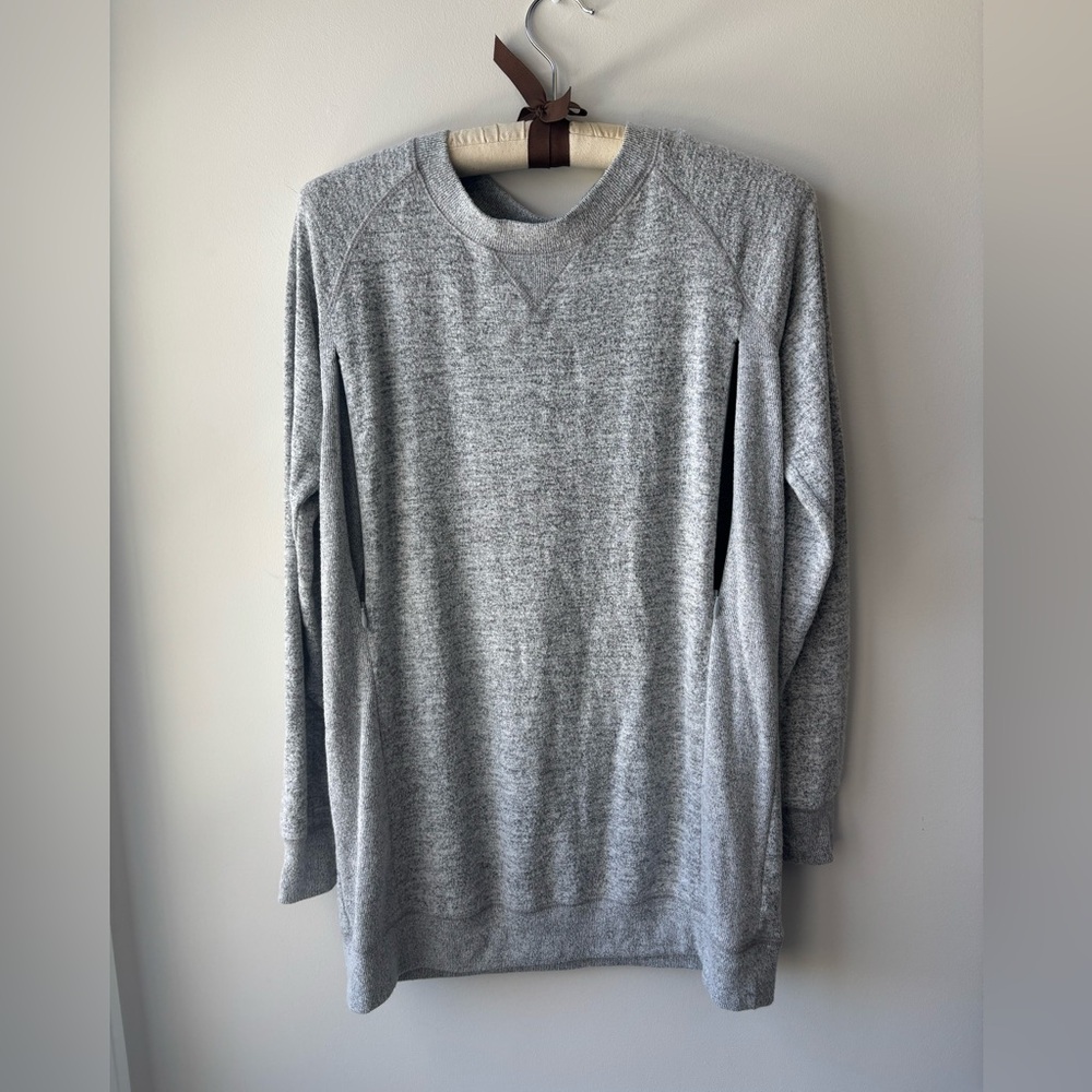 Gap Maternity Marled Nursing Pullover Sweatshirt … - image 4